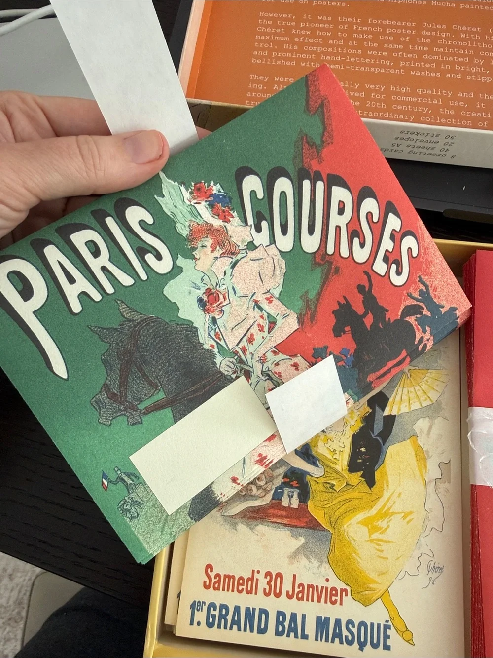 Pepin Paris Posters 1900 Correspondence Set – Yellow & Multicolor Illustration